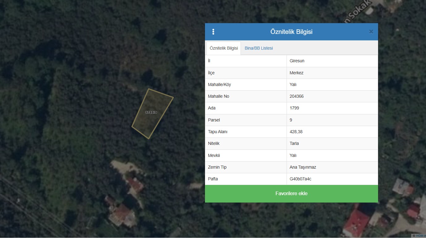 YALI MAHALLESİ SATILIK ARSA